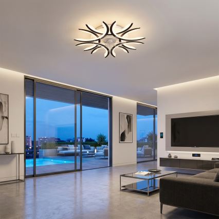 Brilagi - LED dimmējams griestu ventilators LED/70W/230V Ø 76 cm melns + tālvadības pults