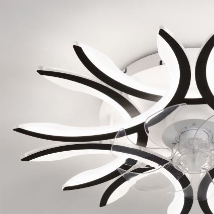 Brilagi - LED dimmējams griestu ventilators LED/70W/230V Ø 76 cm melns + tālvadības pults