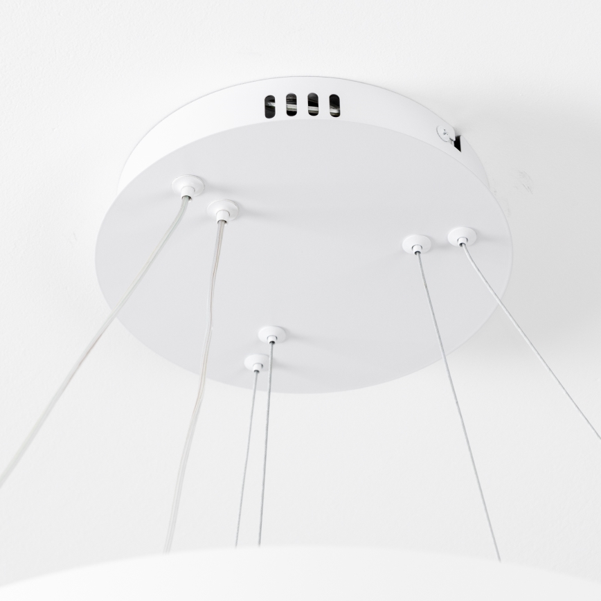 Brilagi - aptumšojams LED lustrs uz troses FALCON SLIM LED/68W/230V 3000-6500K diam. 50 cm balts + tālvadības pults