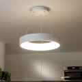 Brilagi - LED aptumšojams pakarams lukturis uz troses FALCON LED/80W/230V 3000-6500K Ø 60 cm balts + ar tālvadības pulti