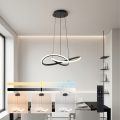 Brilagi - LED aptumšojams piekaramais lustrs uz troses INFINITY LED/55W/230V 3000-6000K 50x50 cm melns + tālvadības pults