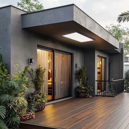 Brilagi - Regulējama LED vannas istabas griestu lampa FRAME SMART LED/96W/230V 120x60 cm 3000-6000K IP44 melna + tālvadības pults