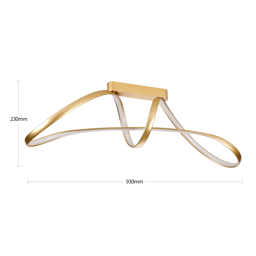 Brilagi - regulējama LED virsmas griestu lampa TWISTER LED/60W/230V 3000-6000K zelta + tālvadības pults