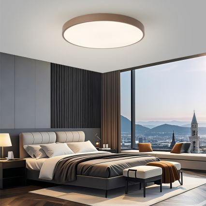 Brilagi - Aptumšojams LED gaismeklis POOL SMART LED/100W/230V Ø 80 cm 3000-6000K Wi-Fi Tuya + tālvadības pults, krāsa brūna