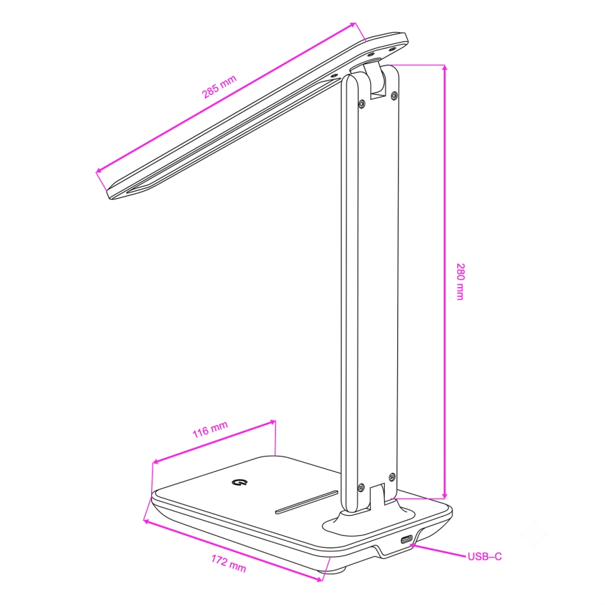 BRILAGI - LED ar regulējamu spilgtumu galda lampa MODO LED/7W/230V 3000/4000/6500K melna