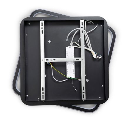 BRILAGI - LED regulējams griestu gaismeklis IRIS LED/98W/230V 3000-6000K 50x50 cm melns + ar tālvadības pulti