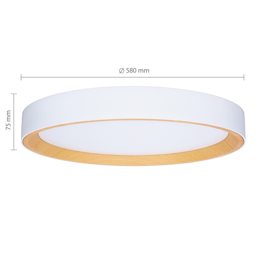 Brilagi - Regulējama LED griestu lampa LARIOS LED/72W/230V balta Ø 59 cm + tālvadības pults