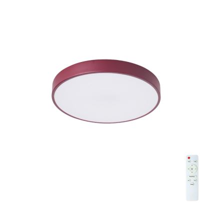 Brilagi - Regulējama LED griestu lampa POOL LED/36W/230V 3000-6000K Ø 30 cm, burgundijas krāsā + tālvadības pults