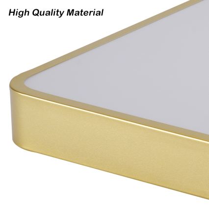 Brilagi - LED aptumšojams griestu lukturis POOL LED/48W/230V 3000-6000K 50x50 cm zelta krāsā + ar tālvadības pulti