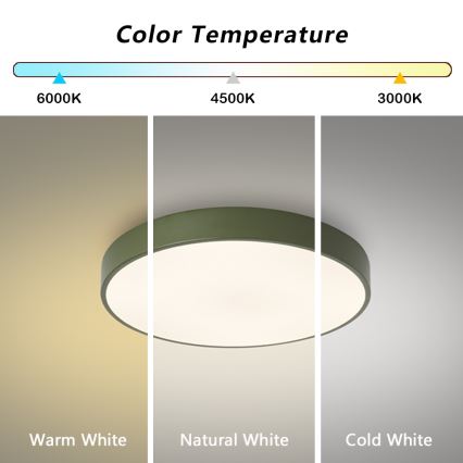 Brilagi - Dimējama LED griestu lampa POOL LED/60W/230V 3000–6000K Ø 50 cm zaļa + tālvadība