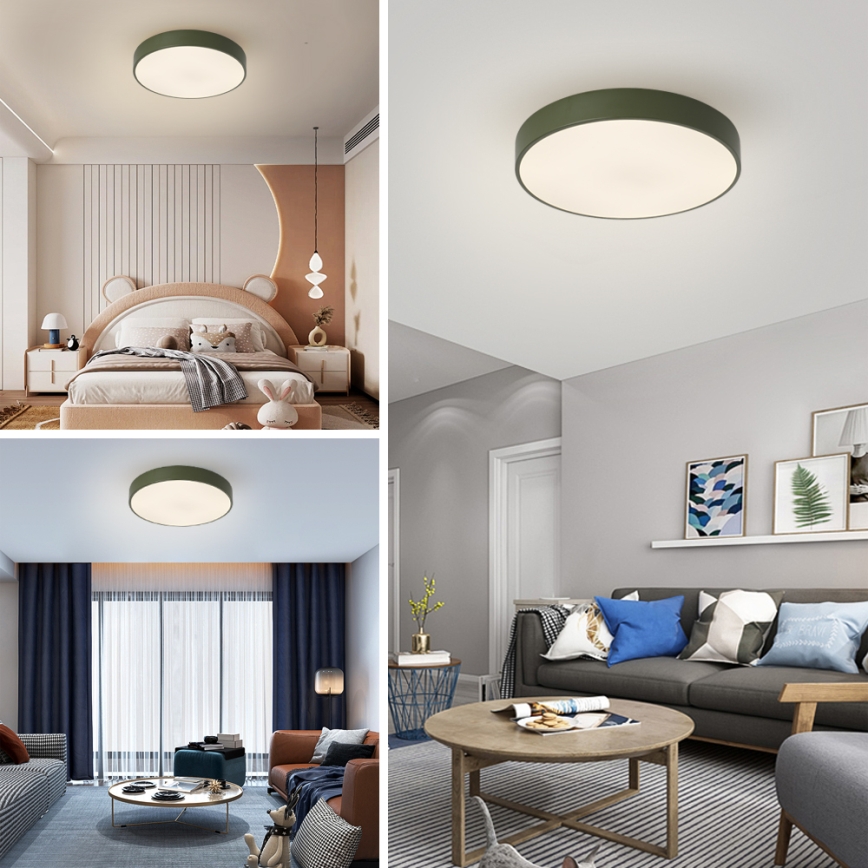 Brilagi - Dimējama LED griestu lampa POOL LED/60W/230V 3000–6000K Ø 50 cm zaļa + tālvadība