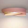 BRILAGI - LED ar regulējamu spilgtumu griestu gaismeklis VELVET TWIST LED/36W/230V 3000-6000K Ø 65 cm Wi-Fi Tuya Beacon rozā/bēšs + tālvadības pults