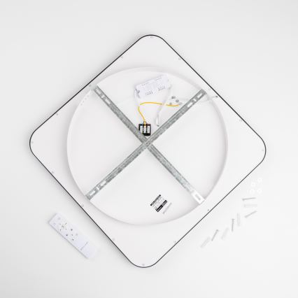 Brilagi - LED griestu gaismeklis FALCON SLIM ar regulējamu spilgtumu LED/50W/230V 3000-6500K 50x50 cm melns + tālvadības pults