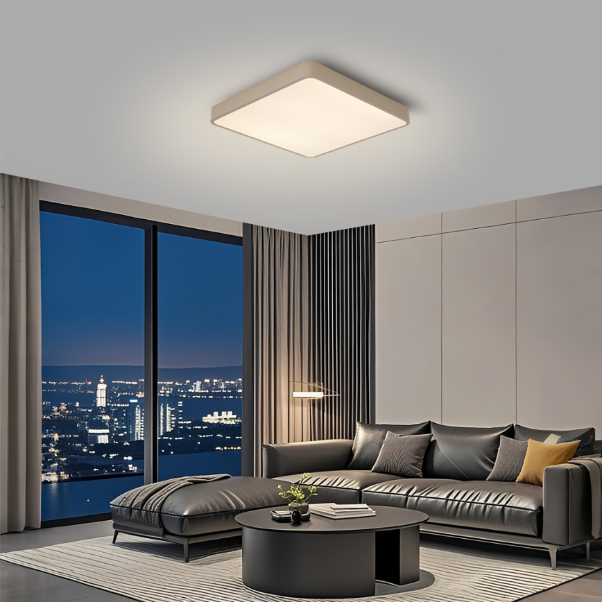 Brilagi - LED dimējama griestu lampa POOL LED/36W/230V 3000-6000K 40x40 cm bēša + tālvadības pults