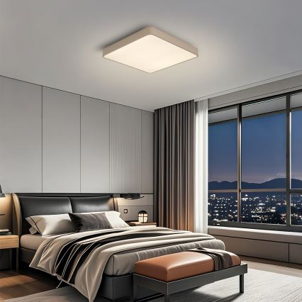 Brilagi - LED dimējama griestu lampa POOL LED/36W/230V 3000-6000K 40x40 cm bēša + tālvadības pults