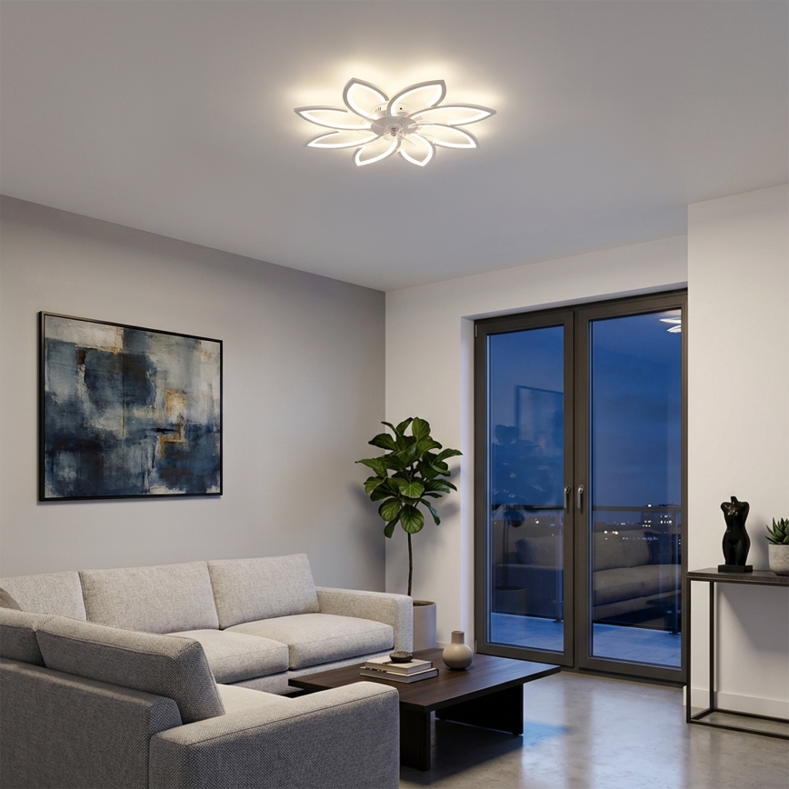 Brilagi - dimējamais LED griestu ventilators LED/43W/230V Ø 90 cm balts + tālvadība