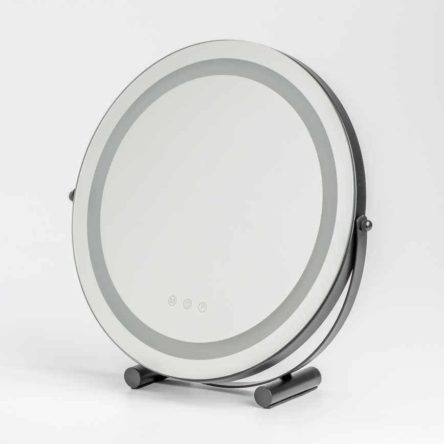 BRILAGI - CALIFORNIA LED grima spogulis ar regulējamu spilgtumu, 17W/230V, 3000/4000/6500K, Ø 42 cm, melns
