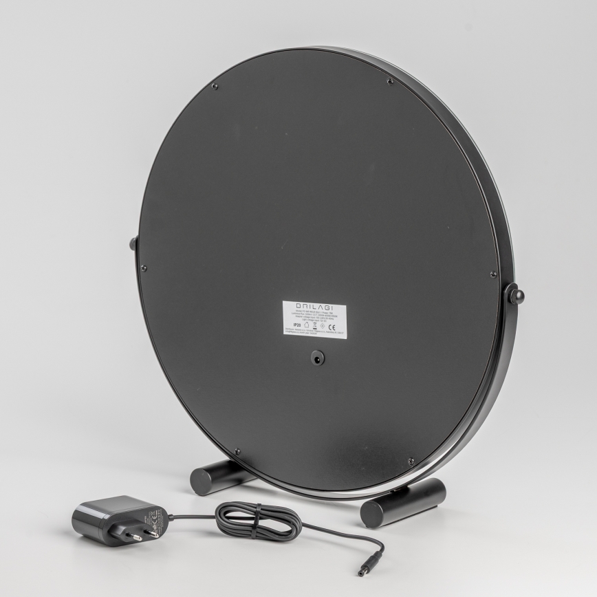 BRILAGI - CALIFORNIA LED grima spogulis ar regulējamu spilgtumu, 17W/230V, 3000/4000/6500K, Ø 42 cm, melns