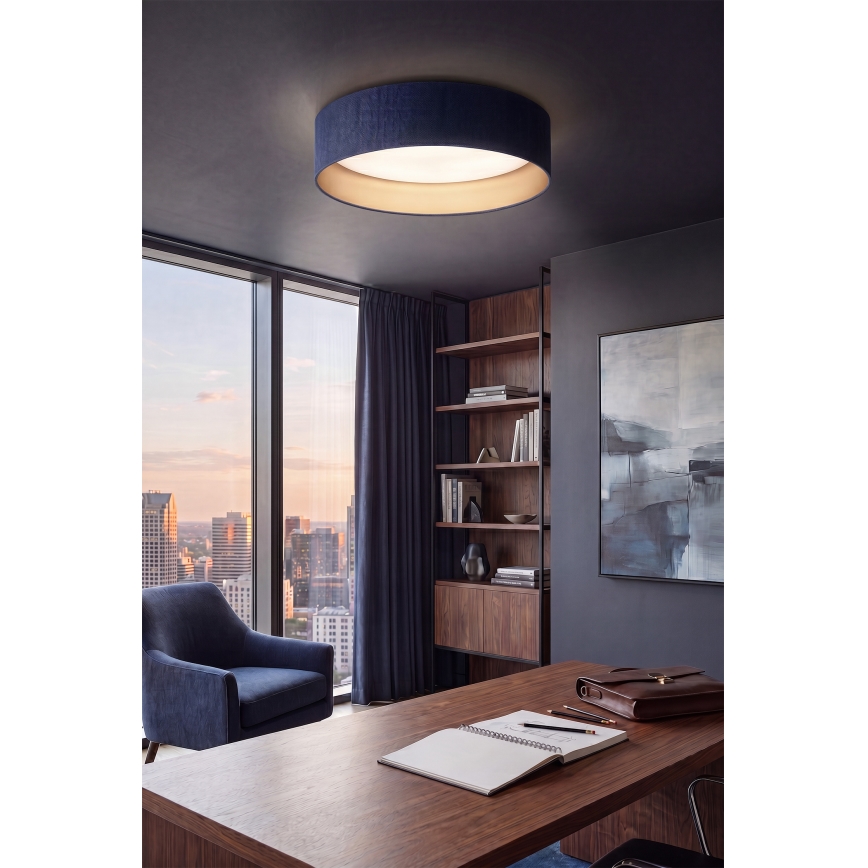 BRILAGI - LED ar regulējamu spilgtumu griestu gaismeklis VELVET SMARTIX LED/36W/230V 3000–6000K Ø 55 cm zils/zelts Wi-Fi Tuya Beacon + tālvadības pults