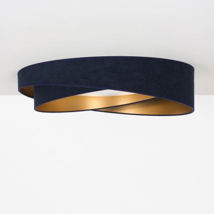 BRILAGI - Dimējama griestu lampa VELVET TWIST LED/36W/230V 3000-6000K diam. 65 cm Wi-Fi Tuya Beacon zila/zelta + ar tālvadības pulti