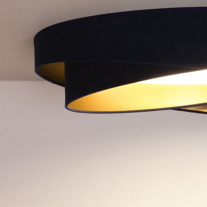BRILAGI - Dimējama griestu lampa VELVET TWIST LED/36W/230V 3000-6000K diam. 65 cm Wi-Fi Tuya Beacon zila/zelta + ar tālvadības pulti