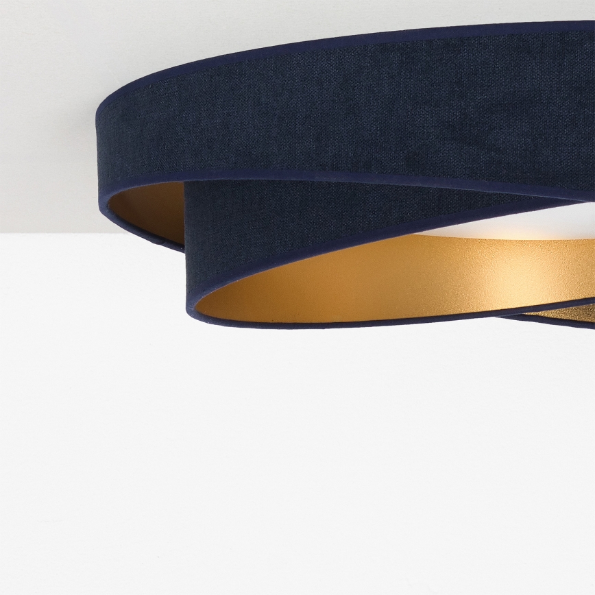 BRILAGI - Dimējama griestu lampa VELVET TWIST LED/36W/230V 3000-6000K diam. 65 cm Wi-Fi Tuya Beacon zila/zelta + ar tālvadības pulti