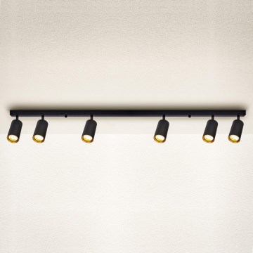 Brilagi - LED ar spilgtuma regulēšanu virziena gaismeklis SELE 6xGU10/6,5W/230V 2700-6500K melna/zelta