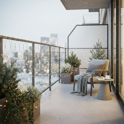 Brilagi - LED āra aizkars 160xLED 7x2m IP44 siltā balta