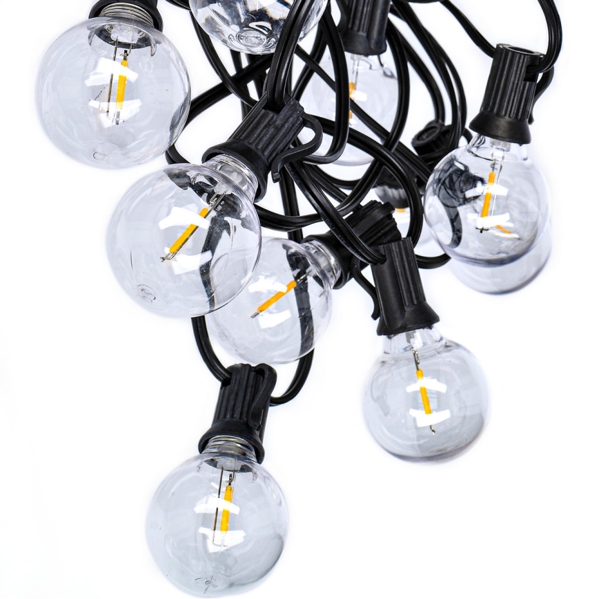 Brilagi - LED Āra dekoratīva virtene GARLAND 25xE12 20m IP44 vēsi balta