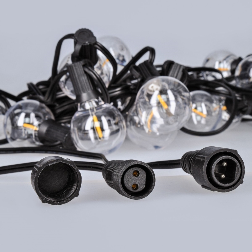 Brilagi - LED Āra dekoratīva virtene GARLAND 25xE12 20m IP44 vēsi balta