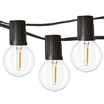 Brilagi - LED Āra dekoratīva virtene GARLAND 25xE12 20m IP44 vēsi balta