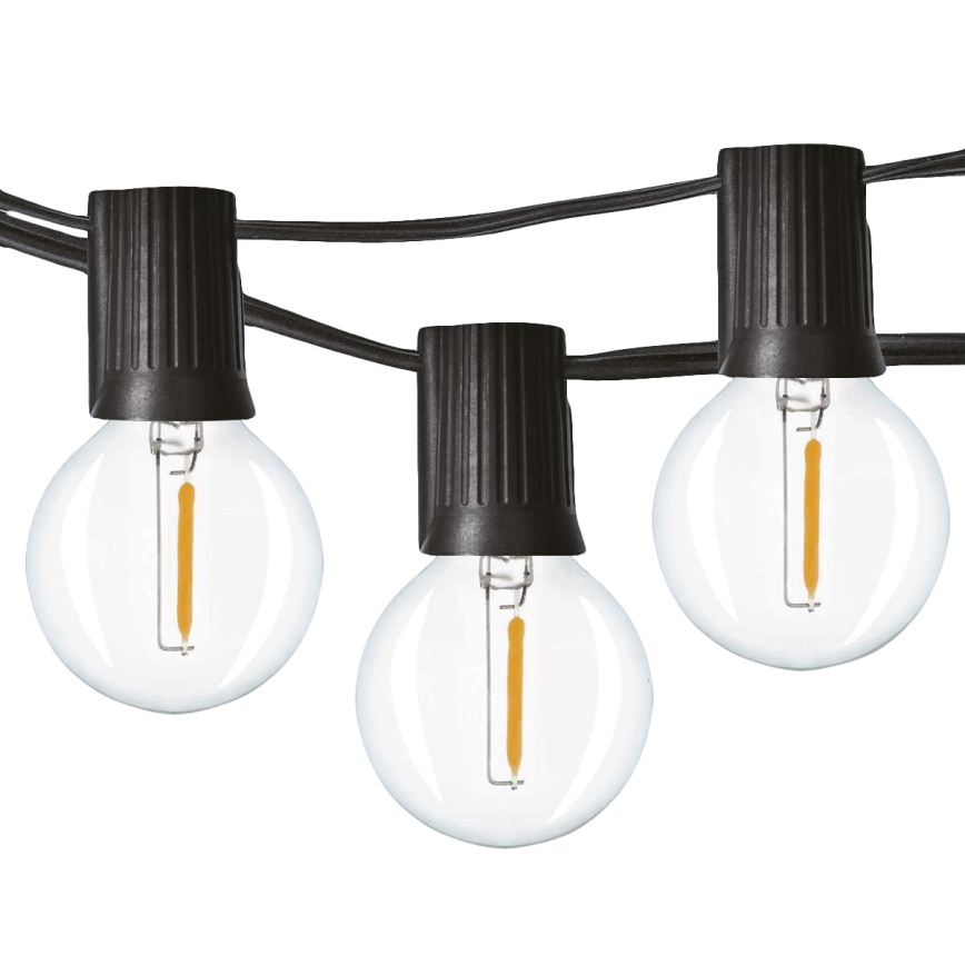 Brilagi - LED Āra dekoratīva virtene GARLAND 25xE12 20m IP44 vēsi balta