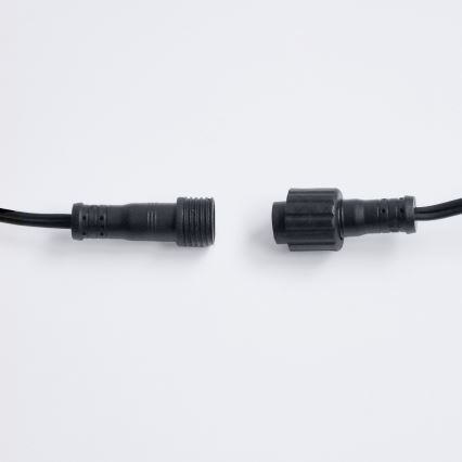 Brilagi - LED āra dekoratīvā virtene GIRLANDA 10xE12/0,6W/230V 8m melna IP44 siltā balta