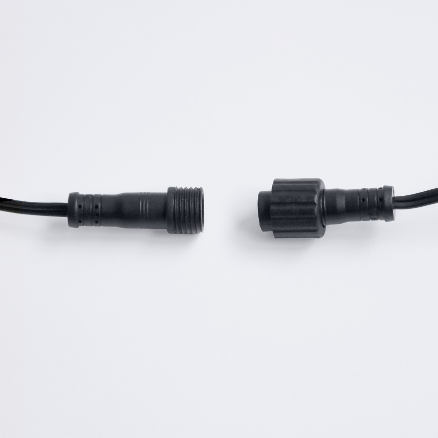 Brilagi - LED āra dekoratīvā virtene GIRLANDA 10xE12/0,6W/230V 8m melna IP44 siltā balta