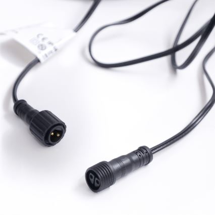 Brilagi - LED āra dekoratīvā virtene GIRLANDA 10xE12/0,6W/230V 8m melna IP44 siltā balta