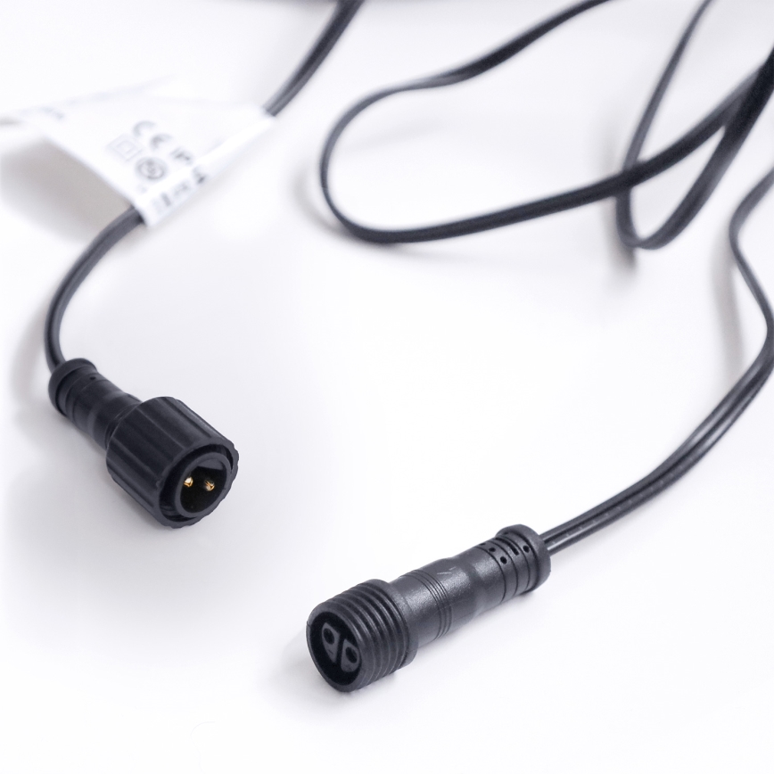 Brilagi - LED āra dekoratīvā virtene GIRLANDA 10xE12/0,6W/230V 8m melna IP44 siltā balta