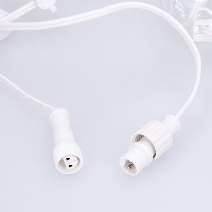 Brilagi - LED āra dekoratīvā virtene GIRLANDA 10xE12/0,6W/230V 8m balta IP44 siltā balta