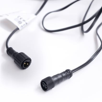 Brilagi - LED āra dekoratīvā virtene GIRLANDA 18xE12/0,6W/230V 13m melna IP44 siltā balta