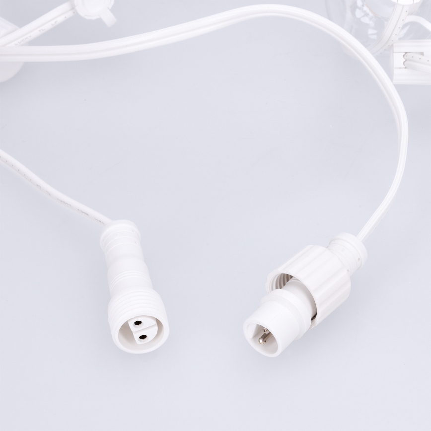 Brilagi - LED āra dekoratīvā virtene GIRLANDA 25xE12/0,8W/230V 20m balta IP44 siltā balta