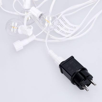 Brilagi - LED āra dekoratīvā virtene GIRLANDA 25xE12/0,8W/230V 20m balta IP44 siltā balta