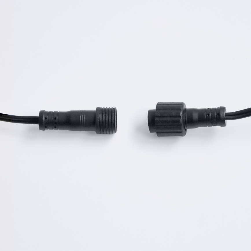 Brilagi - LED āra dekoratīvā gaismas virtene GIRLANDA 25xE12/0,36W/24V 20m melna IP44 silti balta