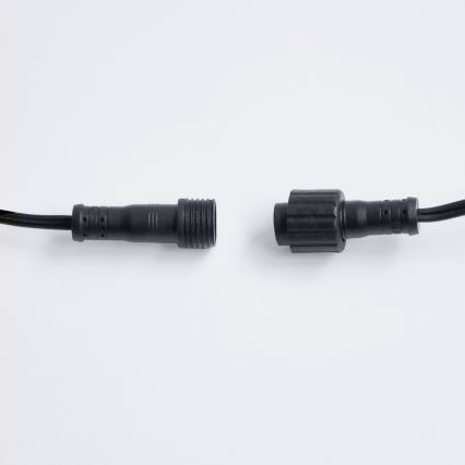 Brilagi - LED āra dekoratīva virtene GIRLANDA 25xE12/0,6W/230V 20m melna IP44 silti balta + tālvadības pults