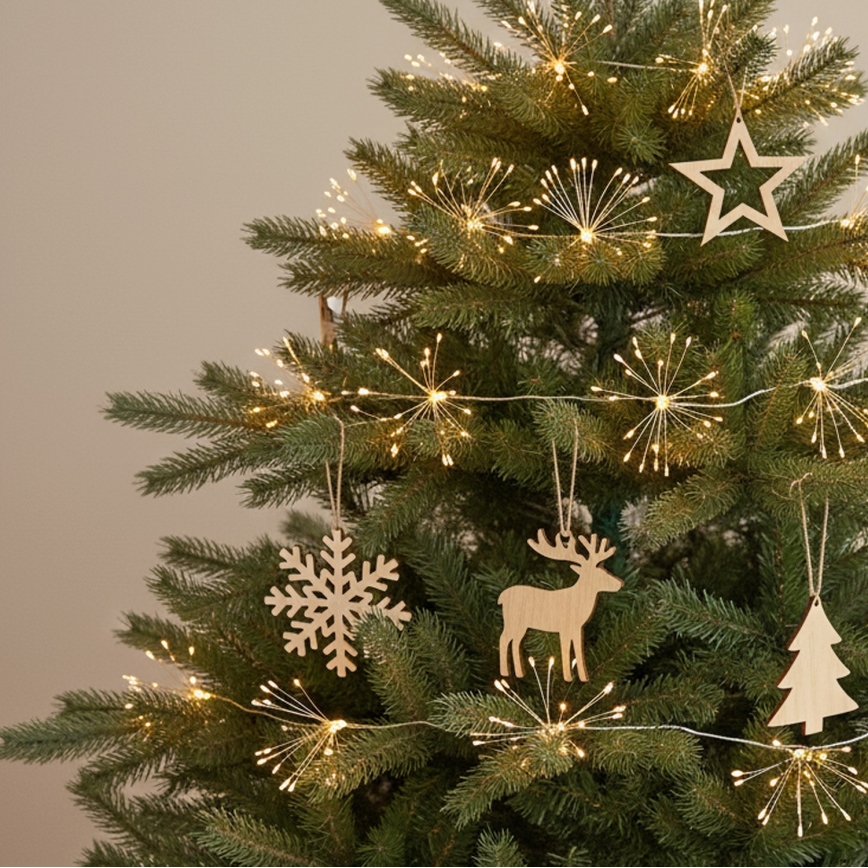 Brilagi - LED āra gaismas virtene 150xLED 5m IP44 siltā balta, uguņošanas efekts