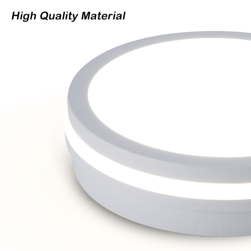 Brilagi - LED āra griestu gaismeklis ar sensoru BENE LED/18W/230V Ø 21,5 cm balts IP54