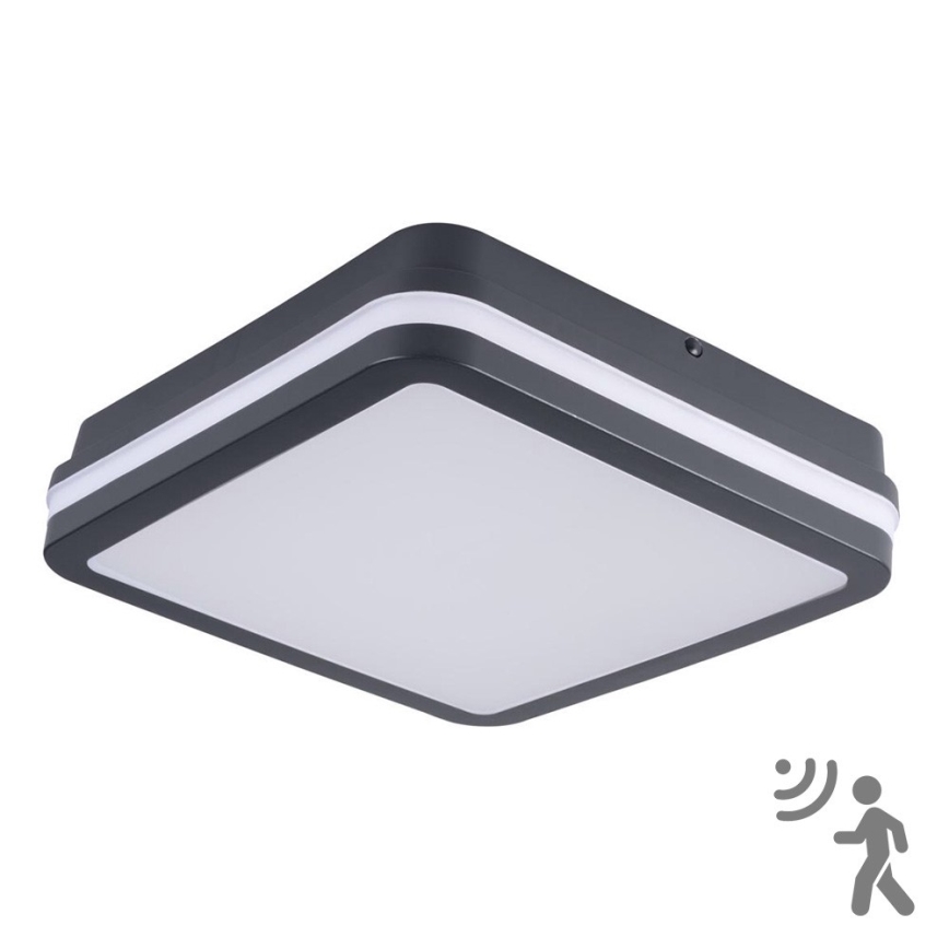 Brilagi - LED āra gaismeklis ar sensoru BENE LED/18W/230V 22x22 cm antracīts IP54