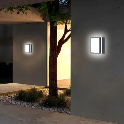 Brilagi - LED āra gaismeklis ar sensoru BENE LED/18W/230V 22x22 cm antracīts IP54