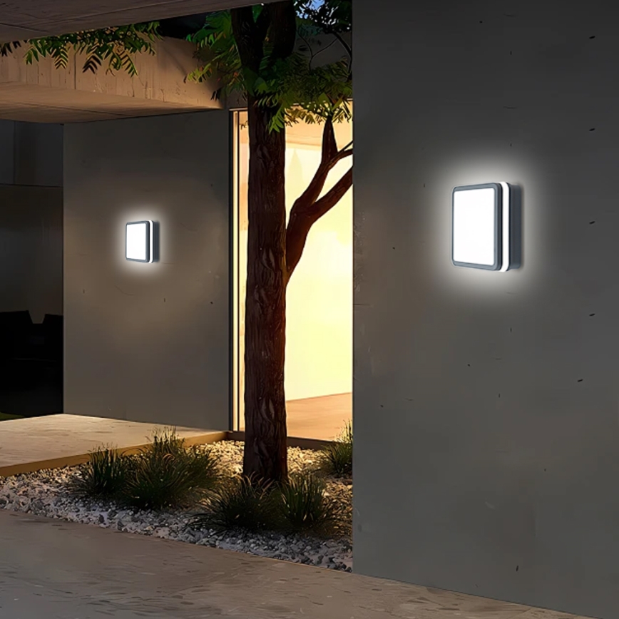 Brilagi - LED āra gaismeklis ar sensoru BENE LED/18W/230V 22x22 cm antracīts IP54