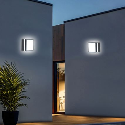 Brilagi - LED āra gaismeklis ar sensoru BENE LED/18W/230V 22x22 cm antracīts IP54