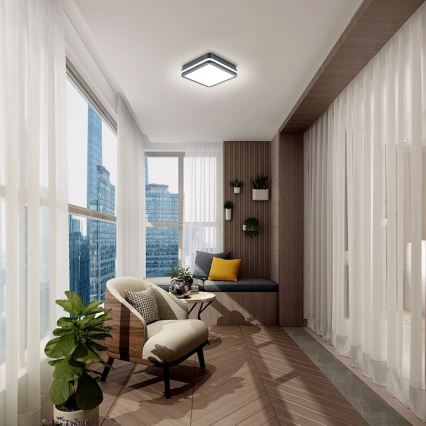 Brilagi - LED āra gaismeklis ar sensoru BENE LED/18W/230V 22x22 cm antracīts IP54