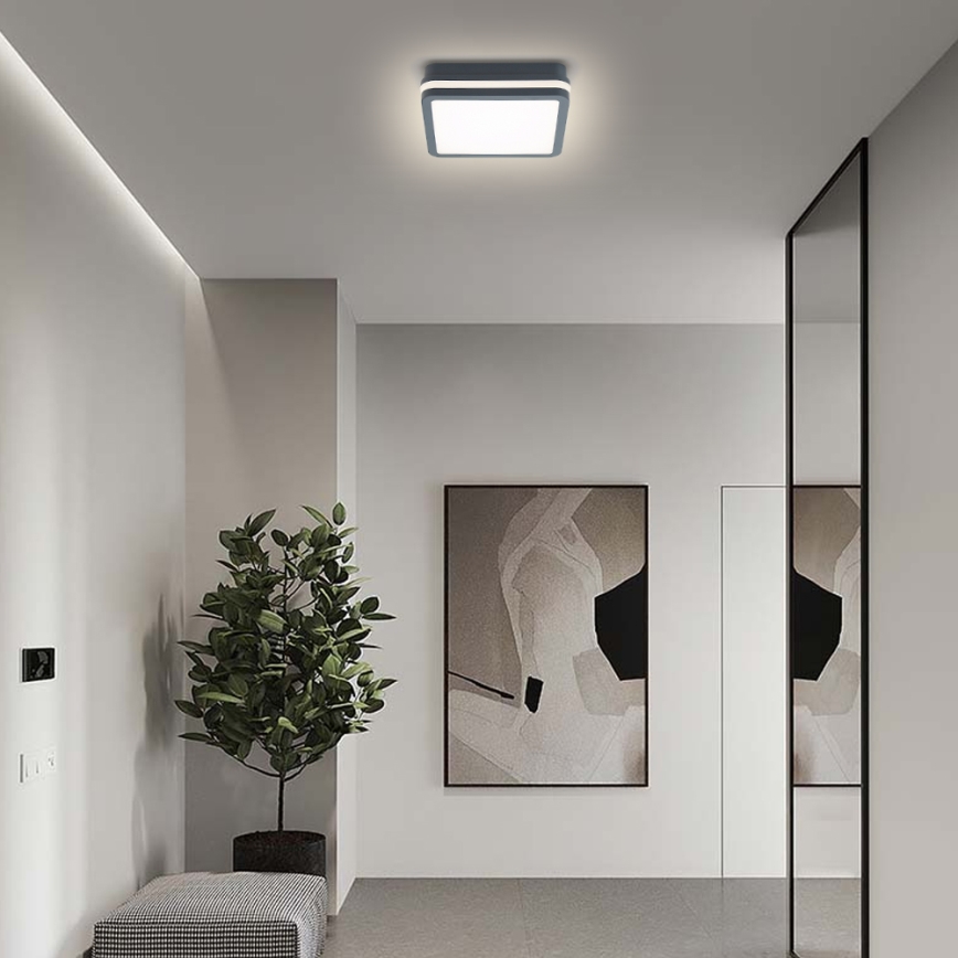 Brilagi - LED āra gaismeklis ar sensoru BENE LED/18W/230V 22x22 cm antracīts IP54